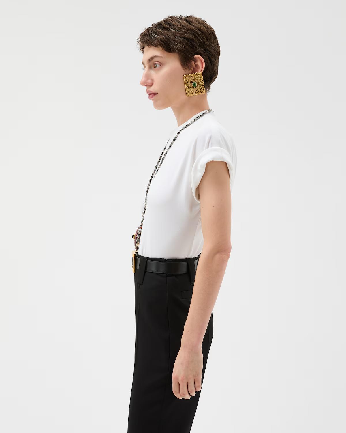 Embroidered Stretch Cotton-Jersey T-Shirt - Image 4