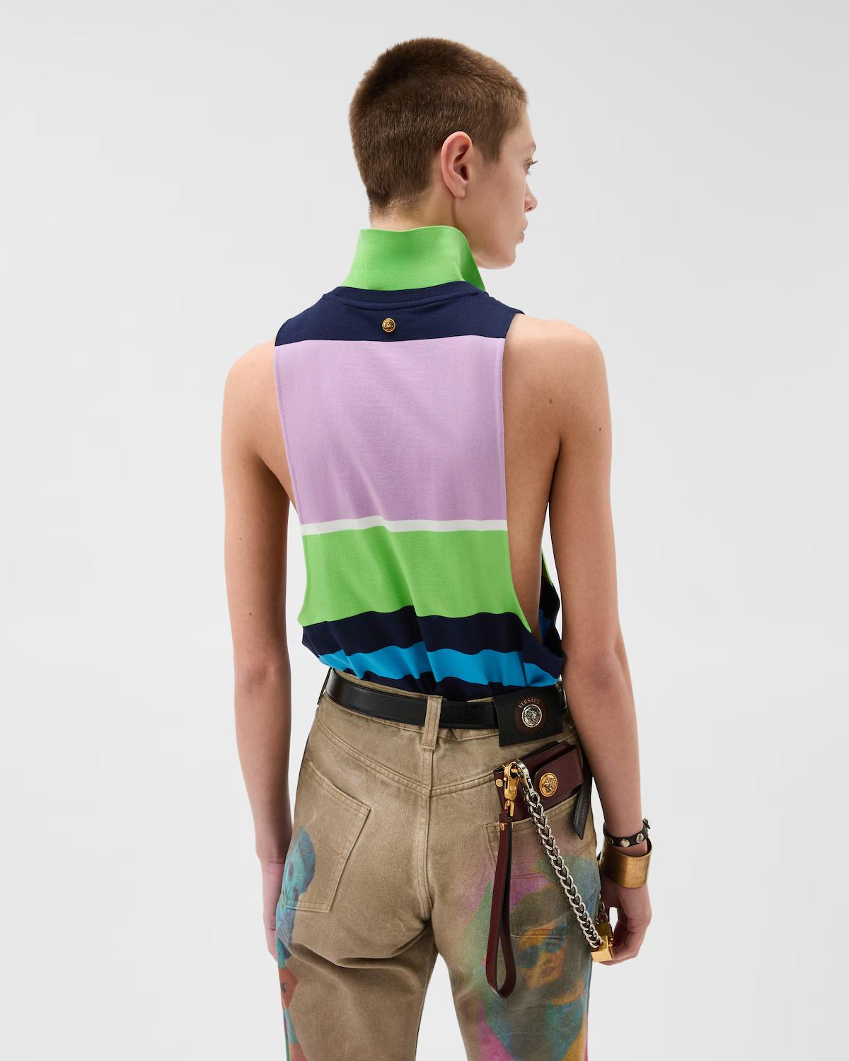 Striped Cotton-Jersey Tank Top - Image 3