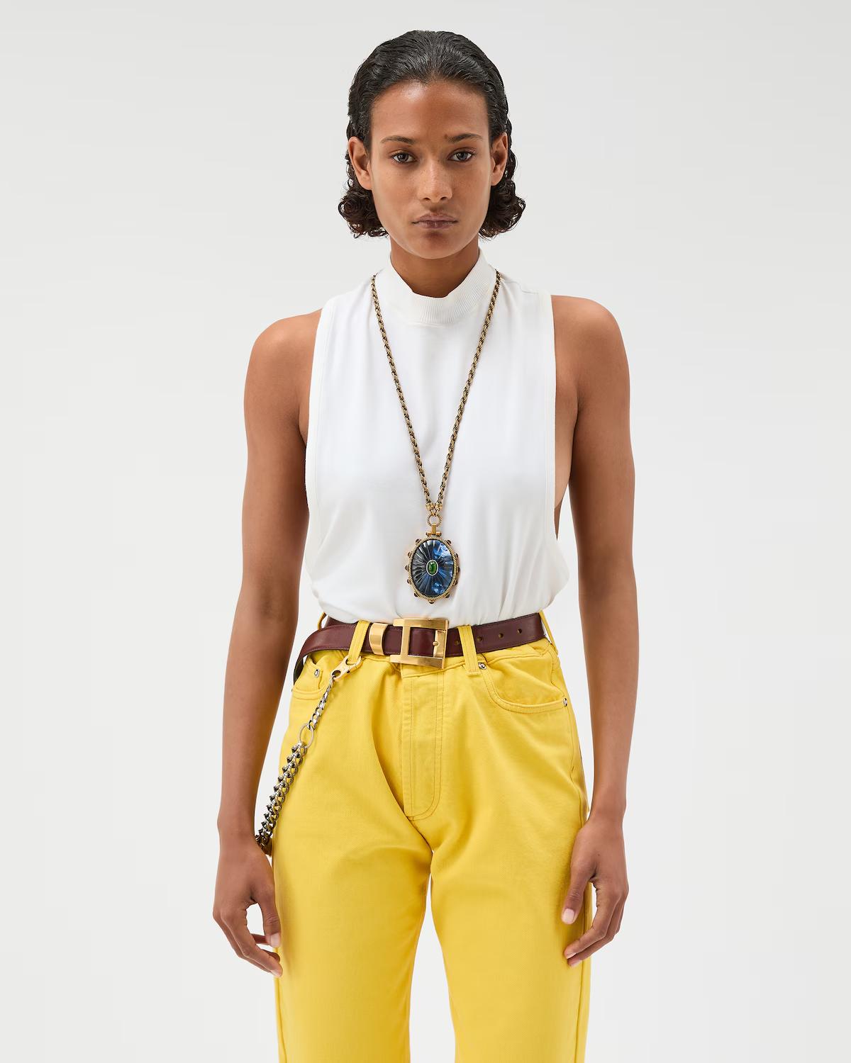 Embroidered Stretch Cotton-Jersey Tank Top - Image 2