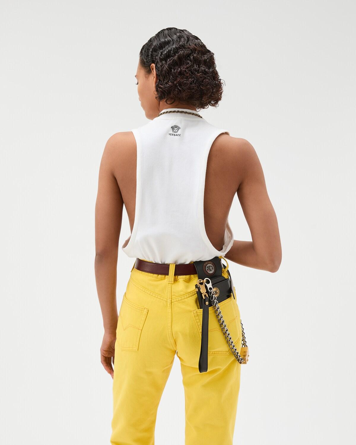 Embroidered Stretch Cotton-Jersey Tank Top - Image 4