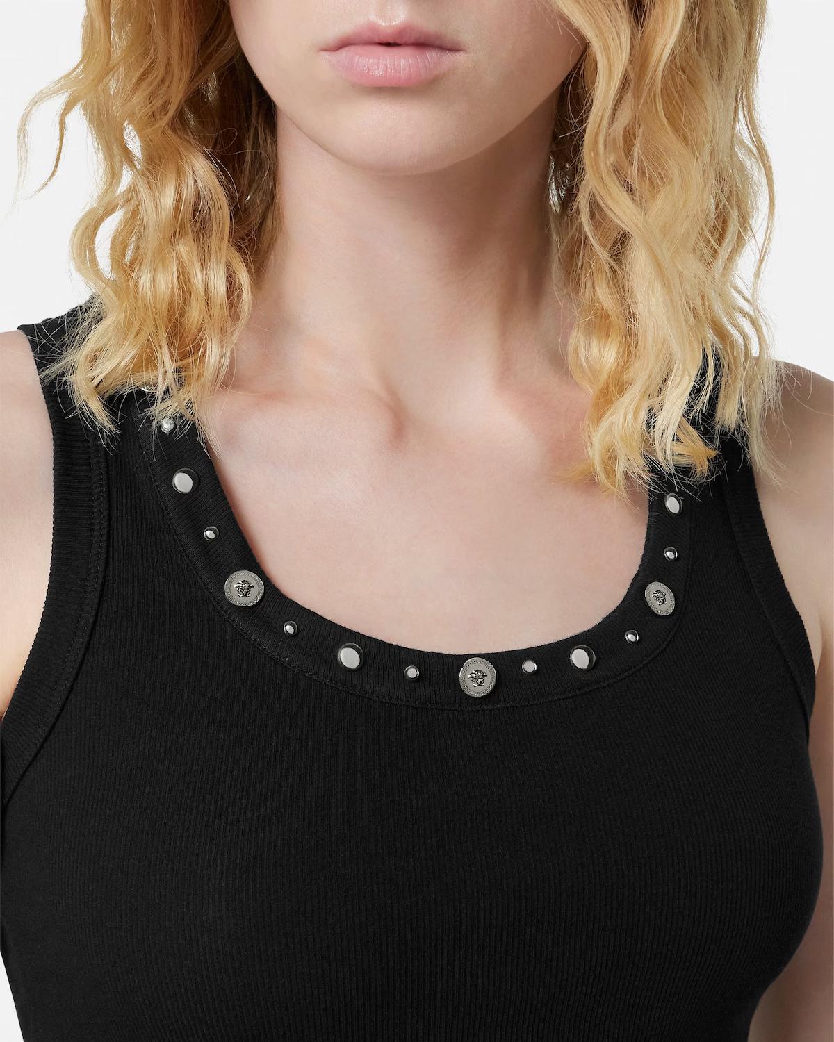 Embellished Ribbed Cotton-Jersey Top - Image 3