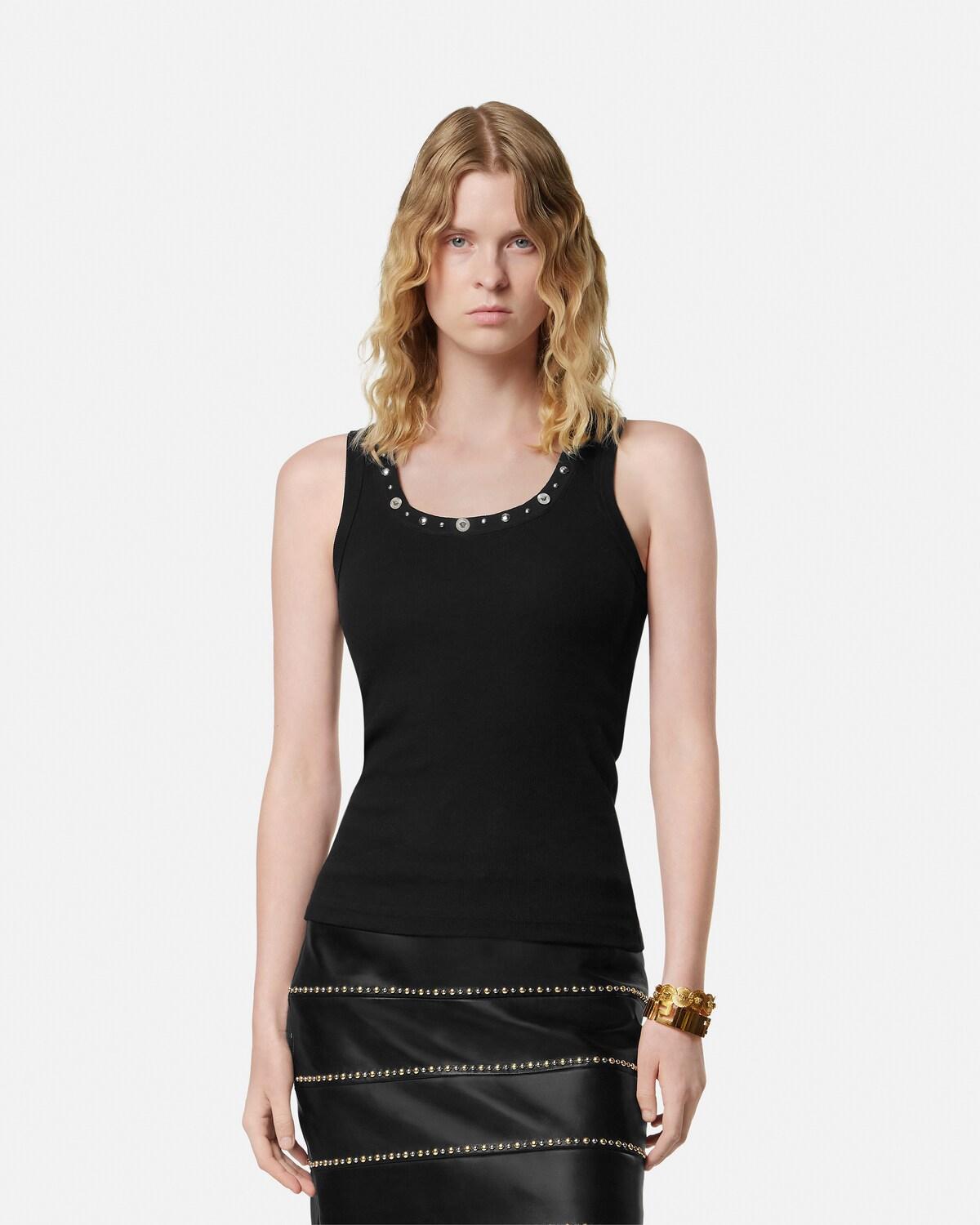 Embellished Ribbed Cotton-Jersey Top - Image 4