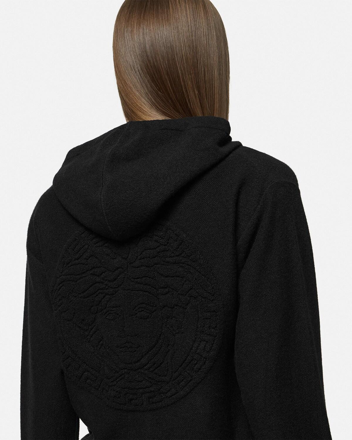 Cashmere-Wool Knit Zip Hoodie - Image 3