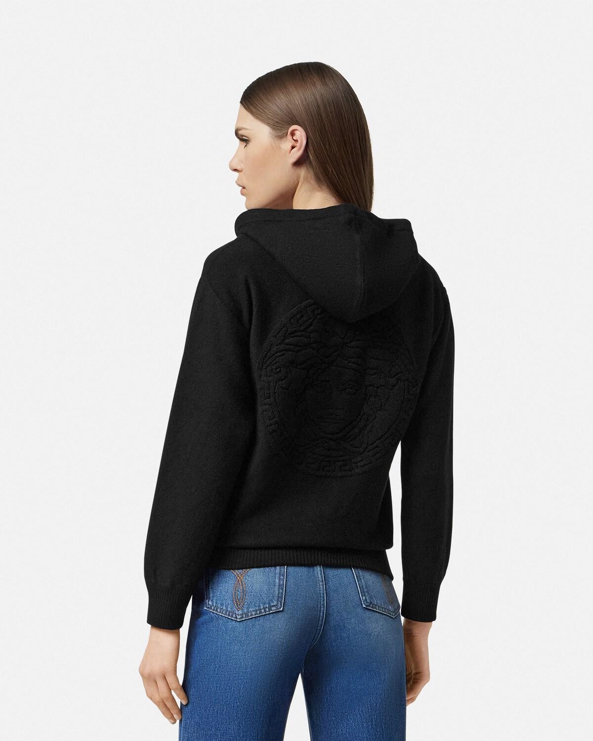 Cashmere-Wool Knit Zip Hoodie - Image 5
