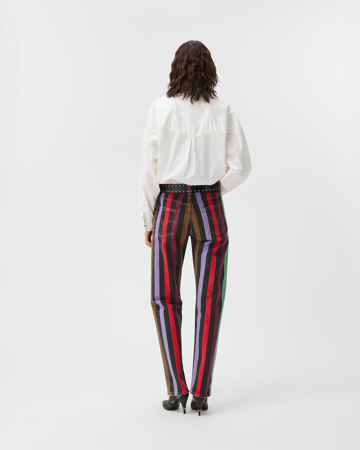 Striped Straight Jeans - Image 3
