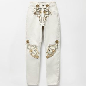 Embroidered Straight Jeans