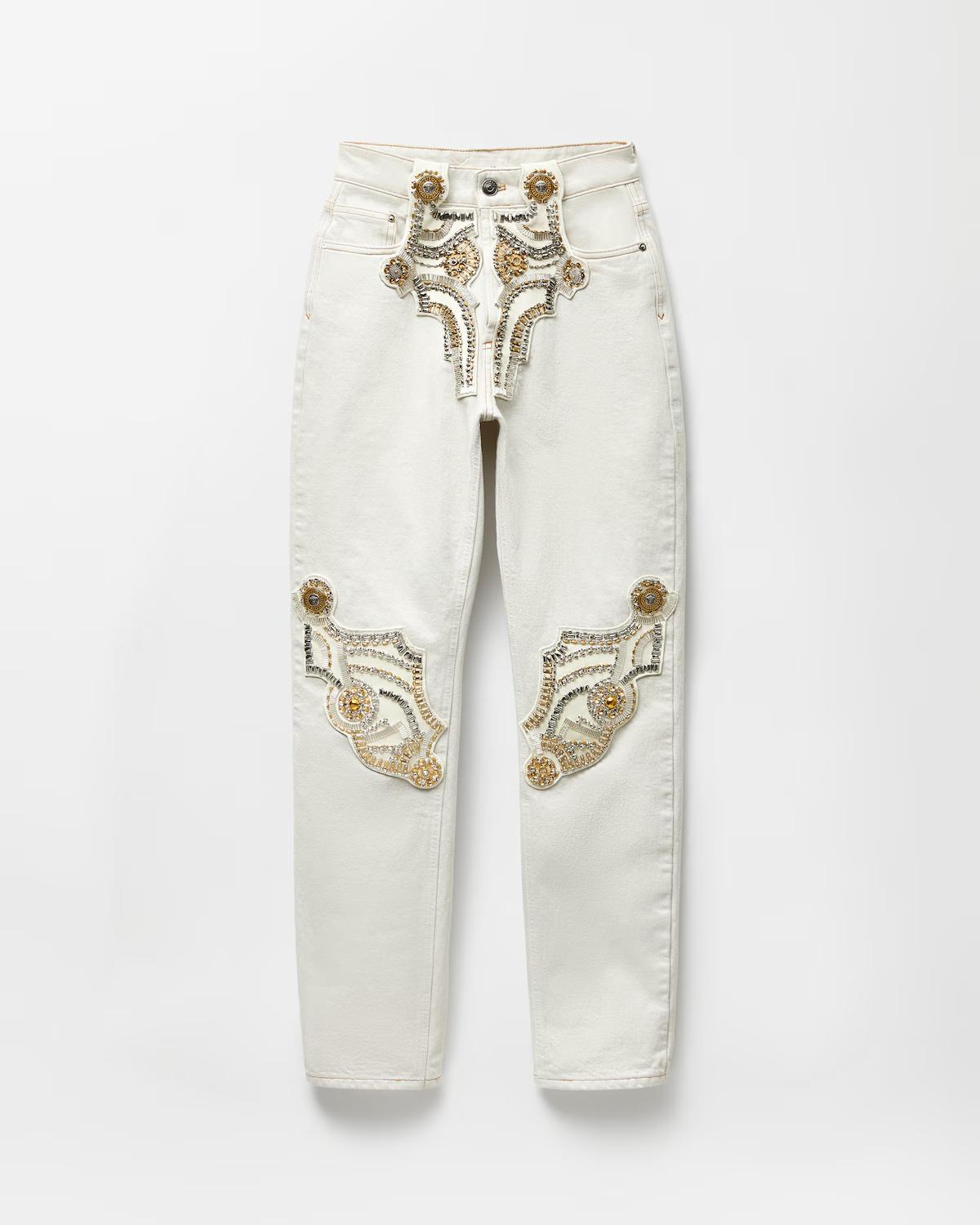 Embroidered Straight Jeans