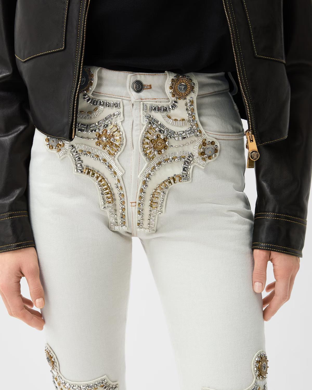 Embroidered Straight Jeans - Image 5