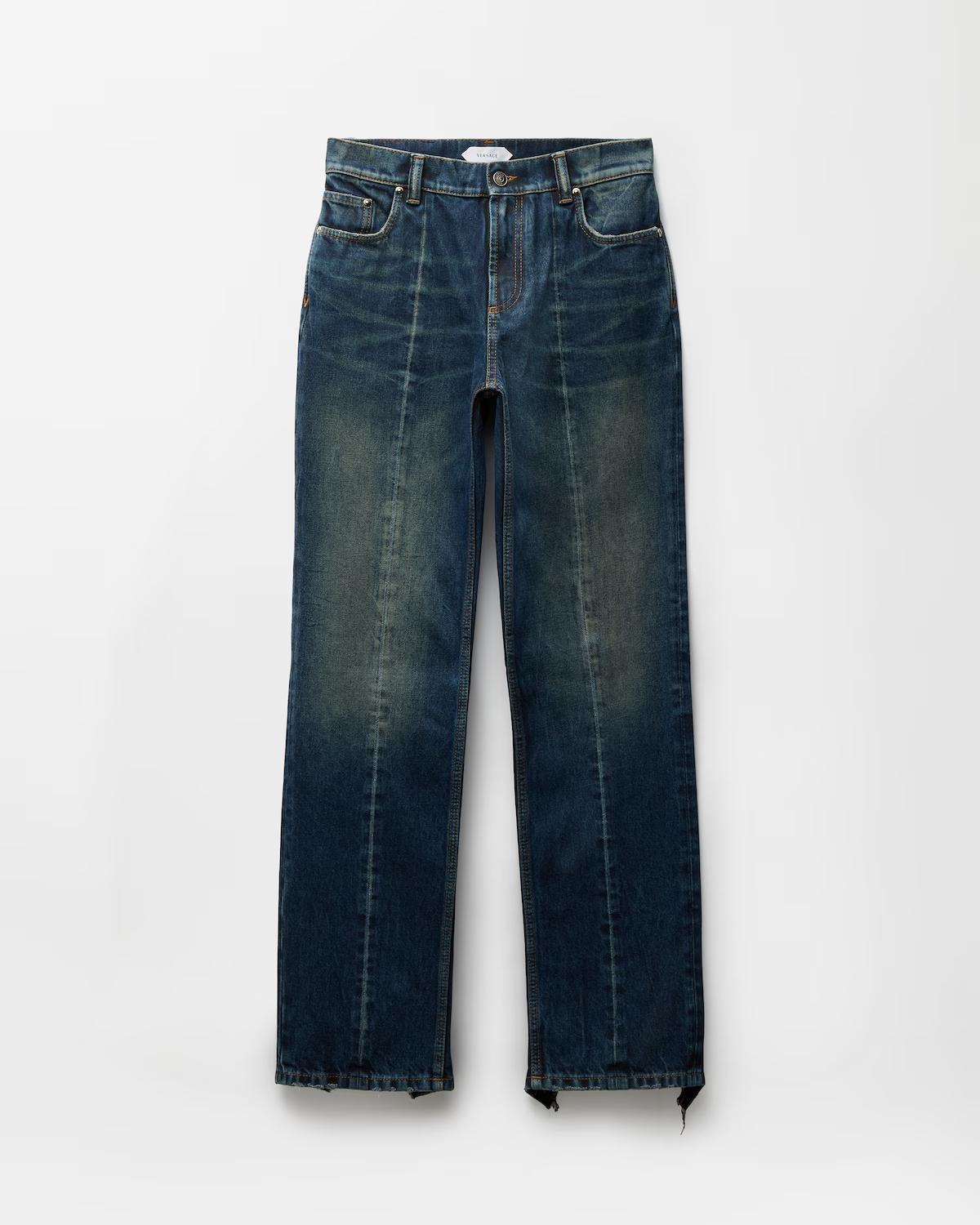 Distressed Straight Jeans
