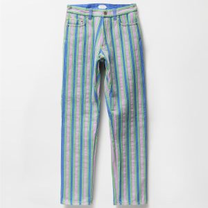 Striped Straight Jeans