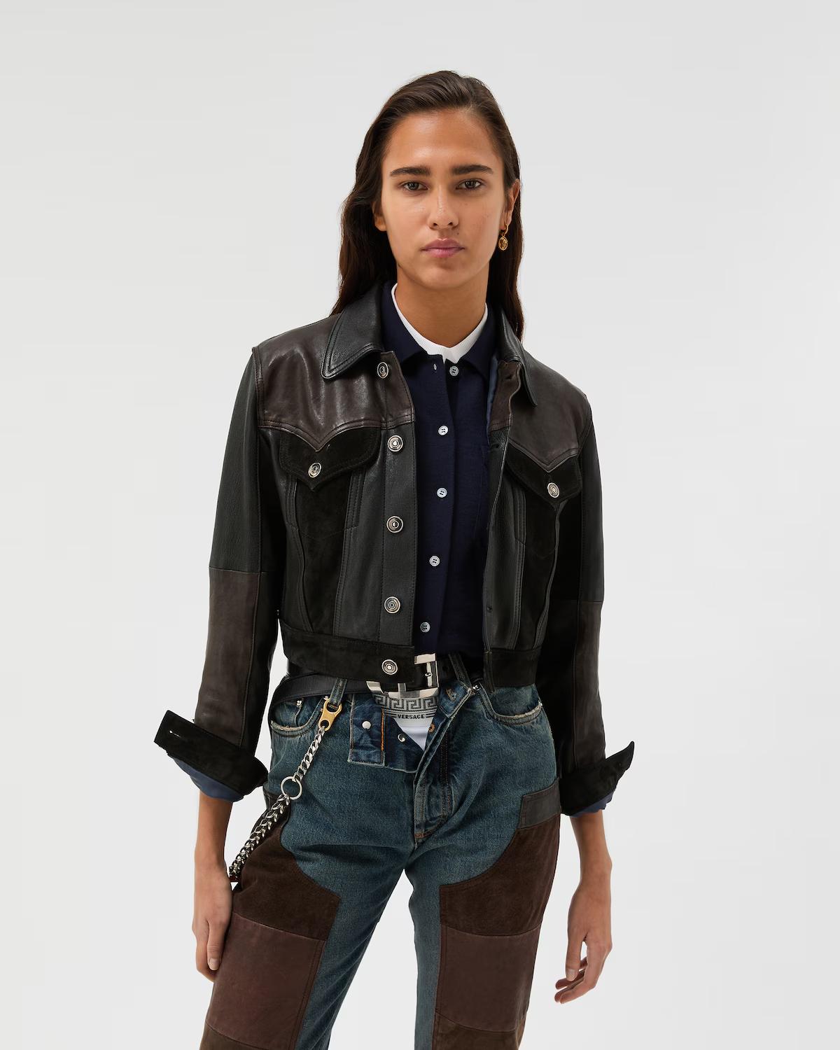 Leather Slim Blouson - Image 2