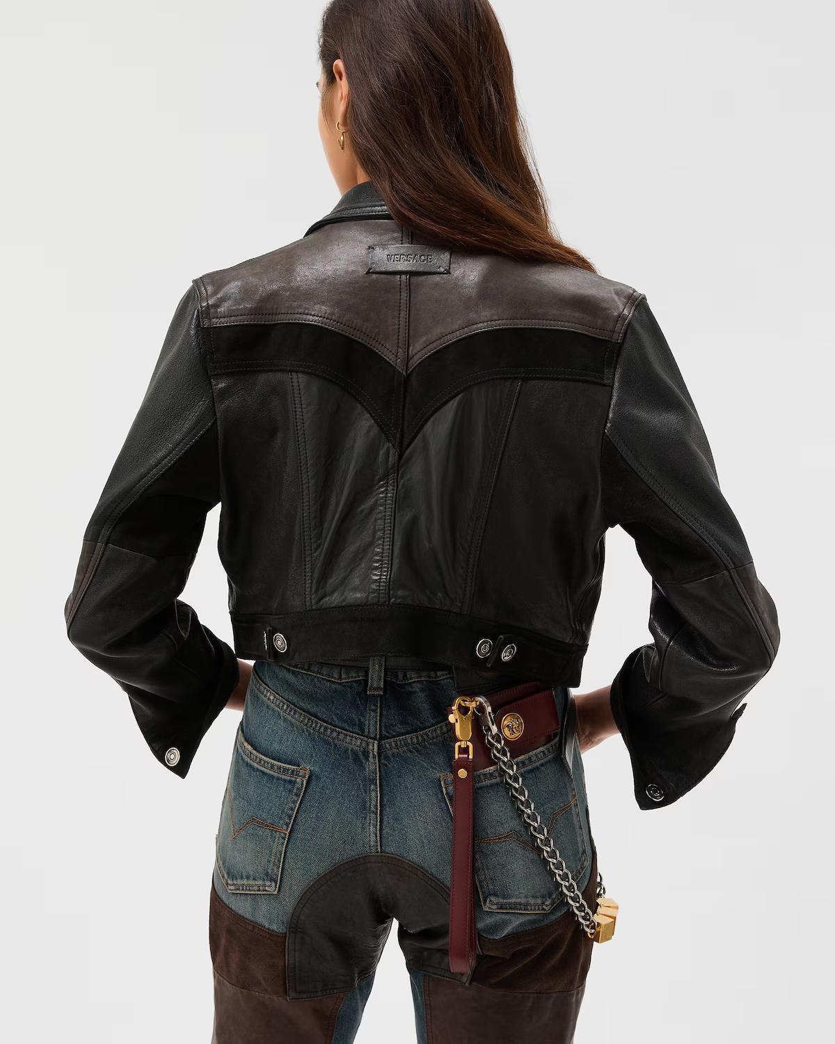 Leather Slim Blouson - Image 3