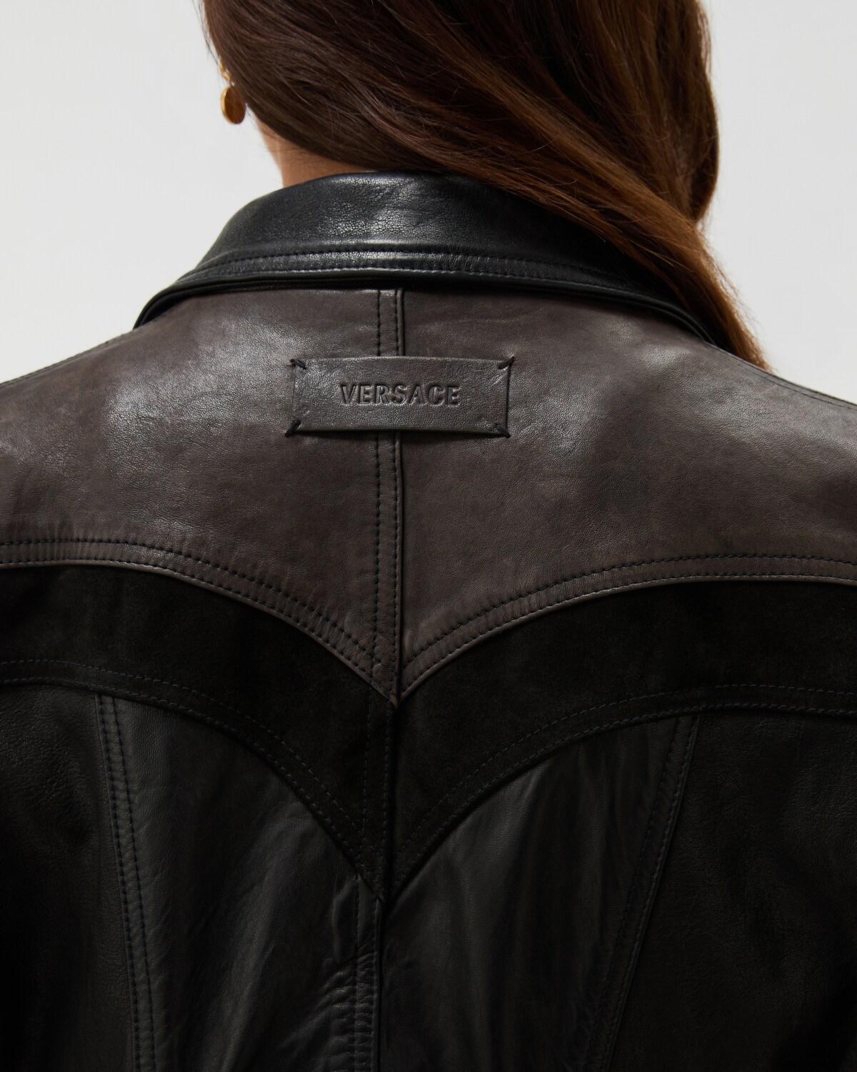Leather Slim Blouson - Image 5