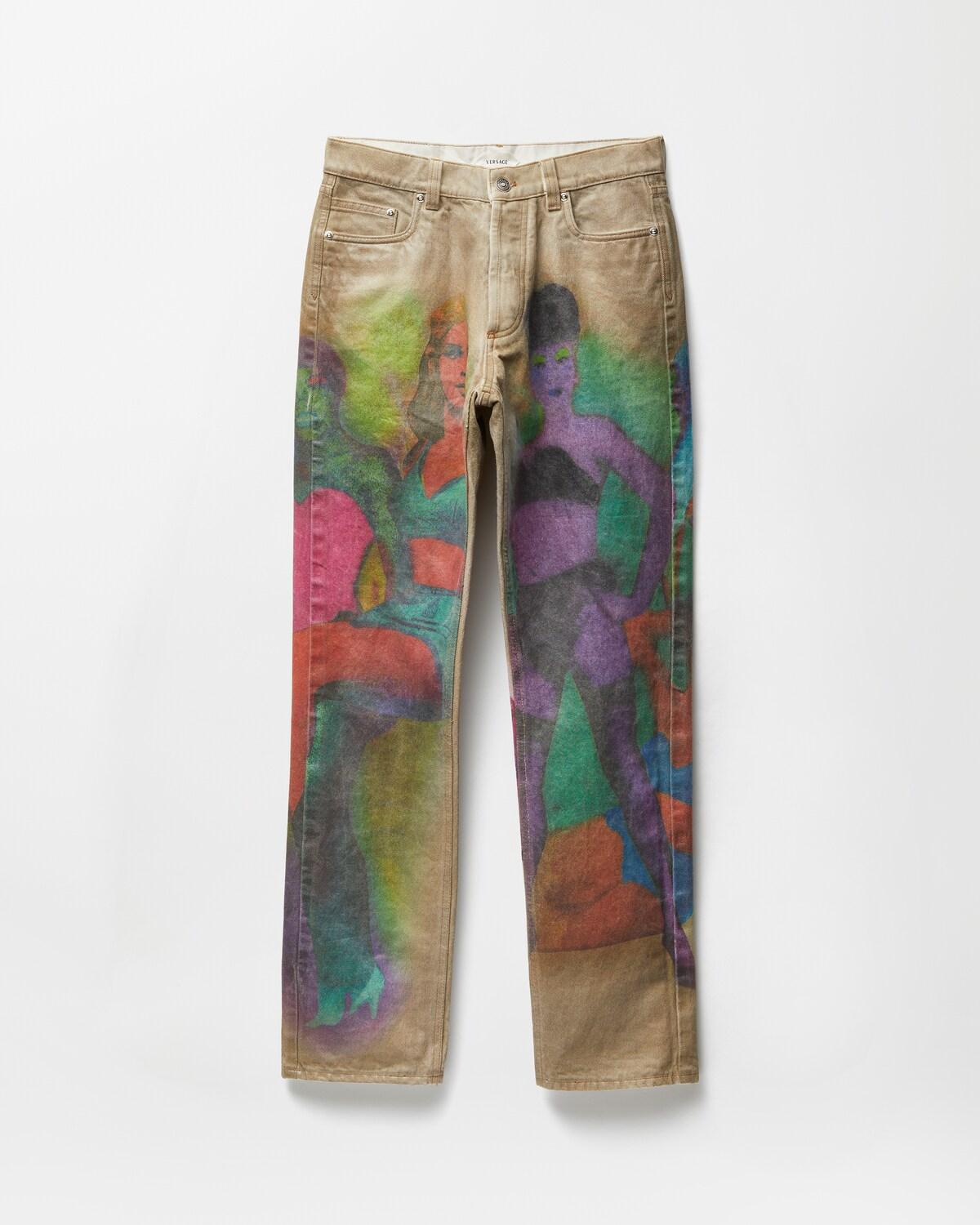 Printed Straight Jeans