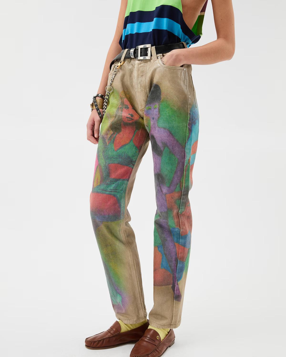Printed Straight Jeans - Image 4