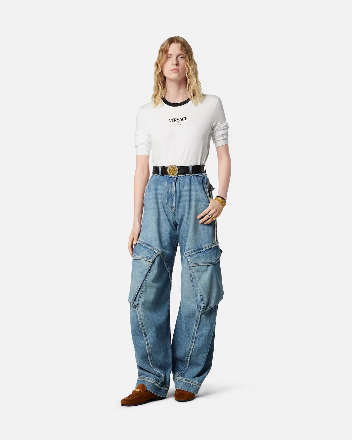 Low-Waist Cargo Jeans - Image 2