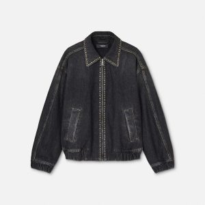Embellished Denim Blouson