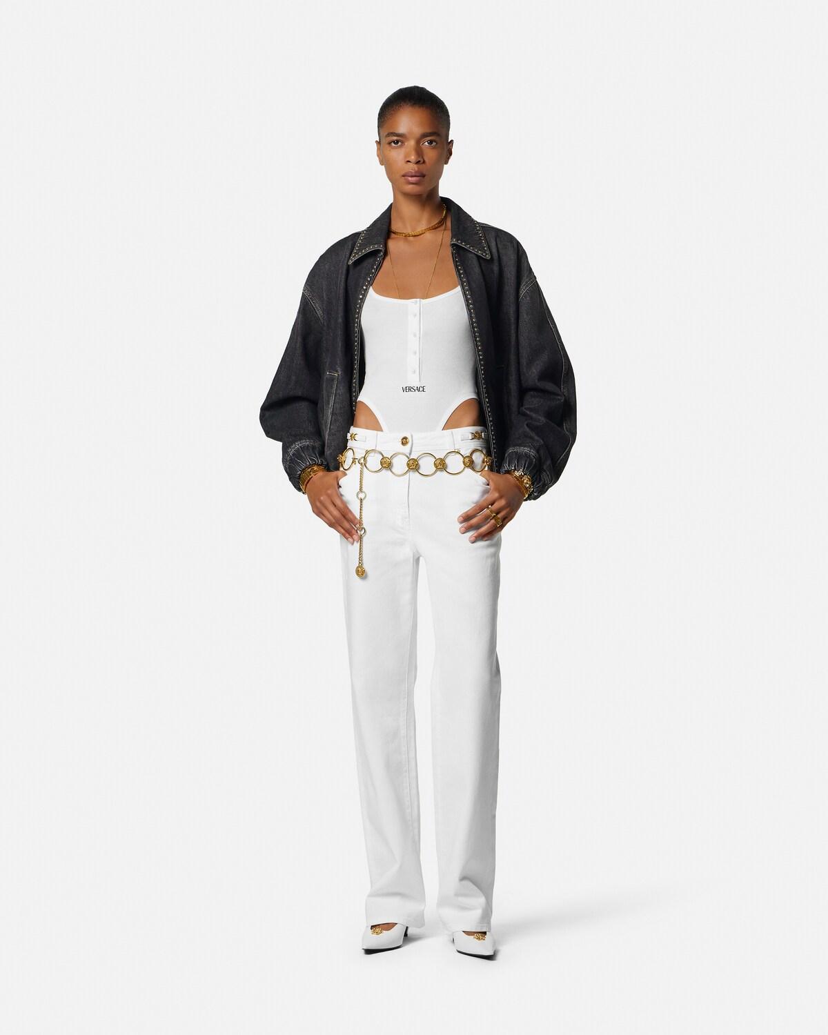 Embellished Denim Blouson - Image 2