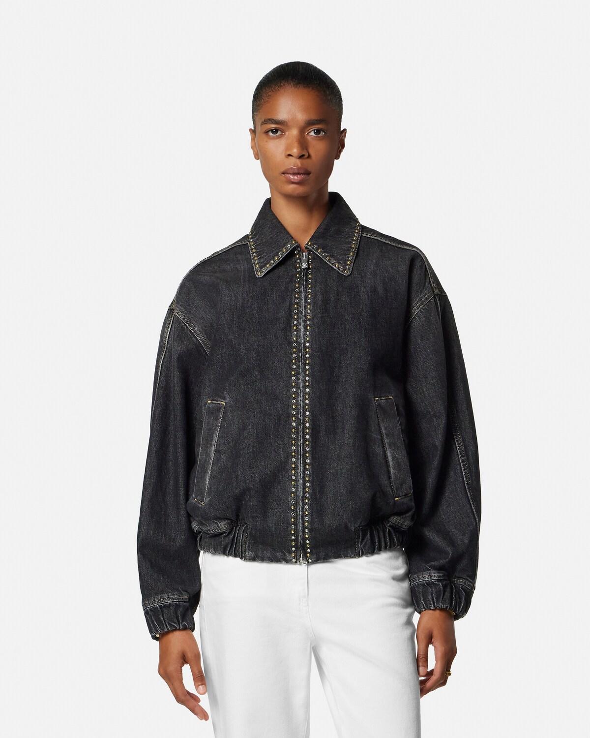 Embellished Denim Blouson - Image 4