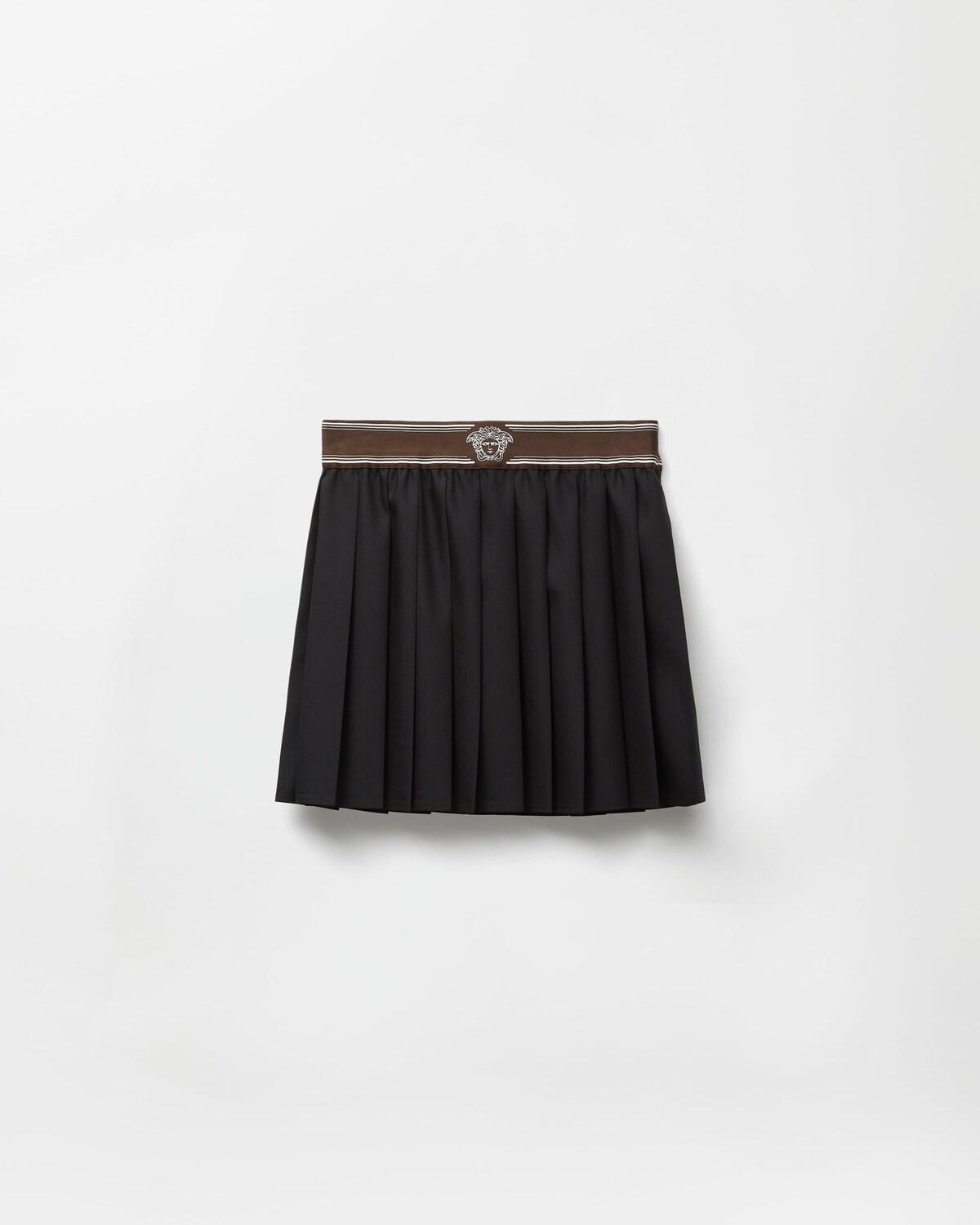 Pleated Wool-Mohair Mini Skirt