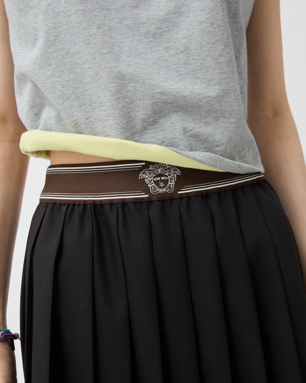 Pleated Wool-Mohair Mini Skirt - Image 5