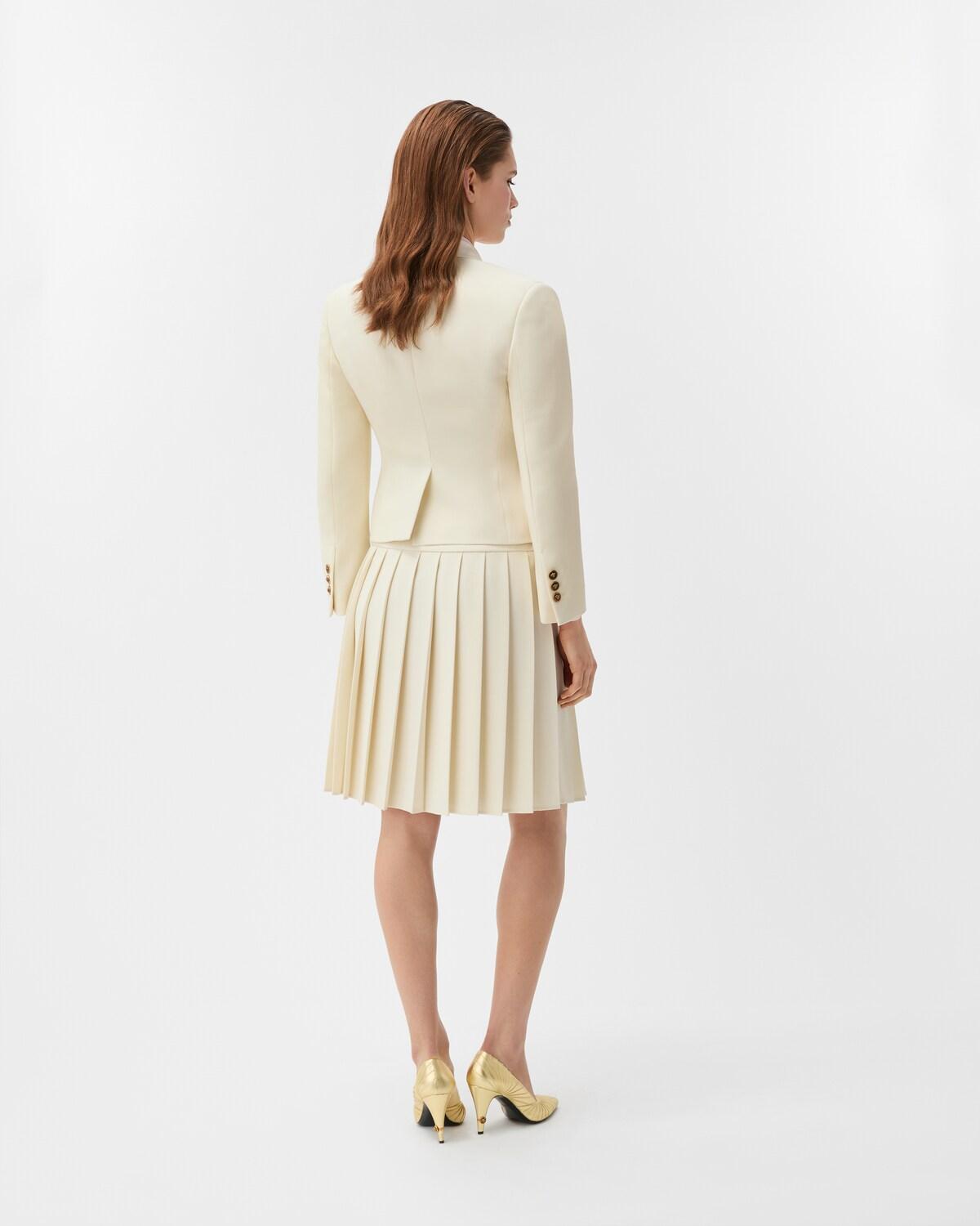 Pleated Wool Midi Skirt - Image 3
