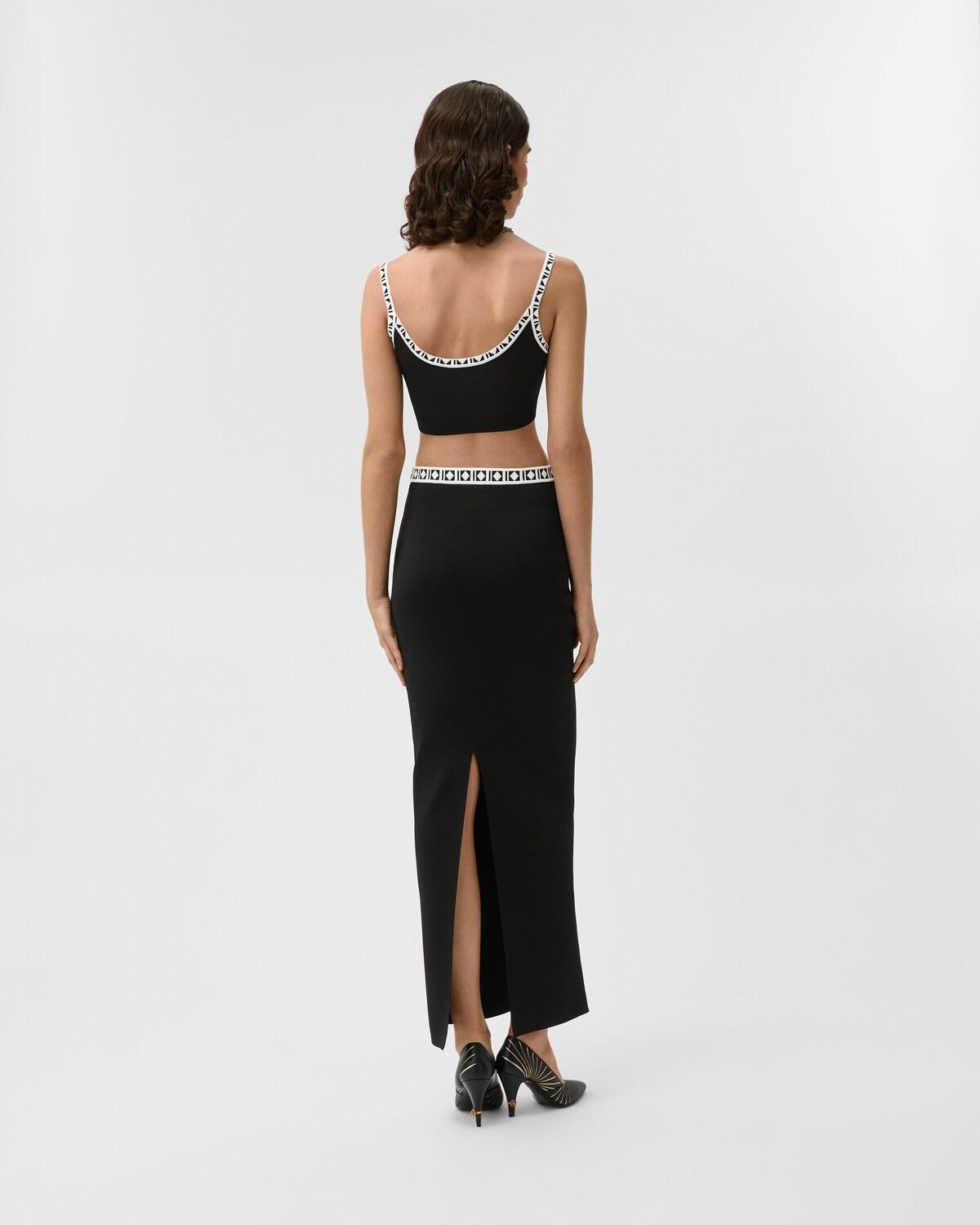 Viscose-Blend Jacquard Long Skirt - Image 3