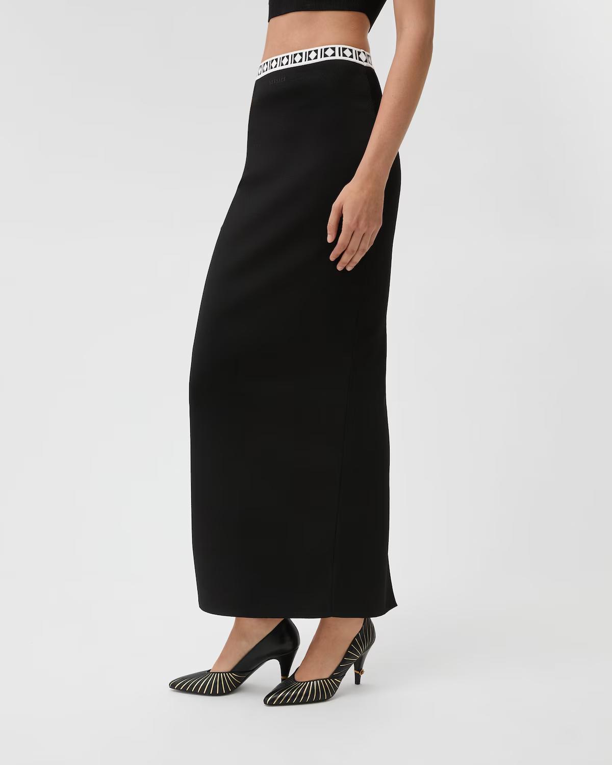 Viscose-Blend Jacquard Long Skirt - Image 4