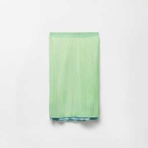 Lace-Trim Viscose-Blend Ribbed Knit Midi Skirt