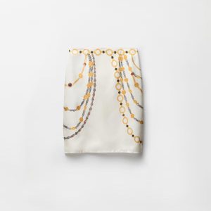 Printed Silk Twill Pencil Skirt