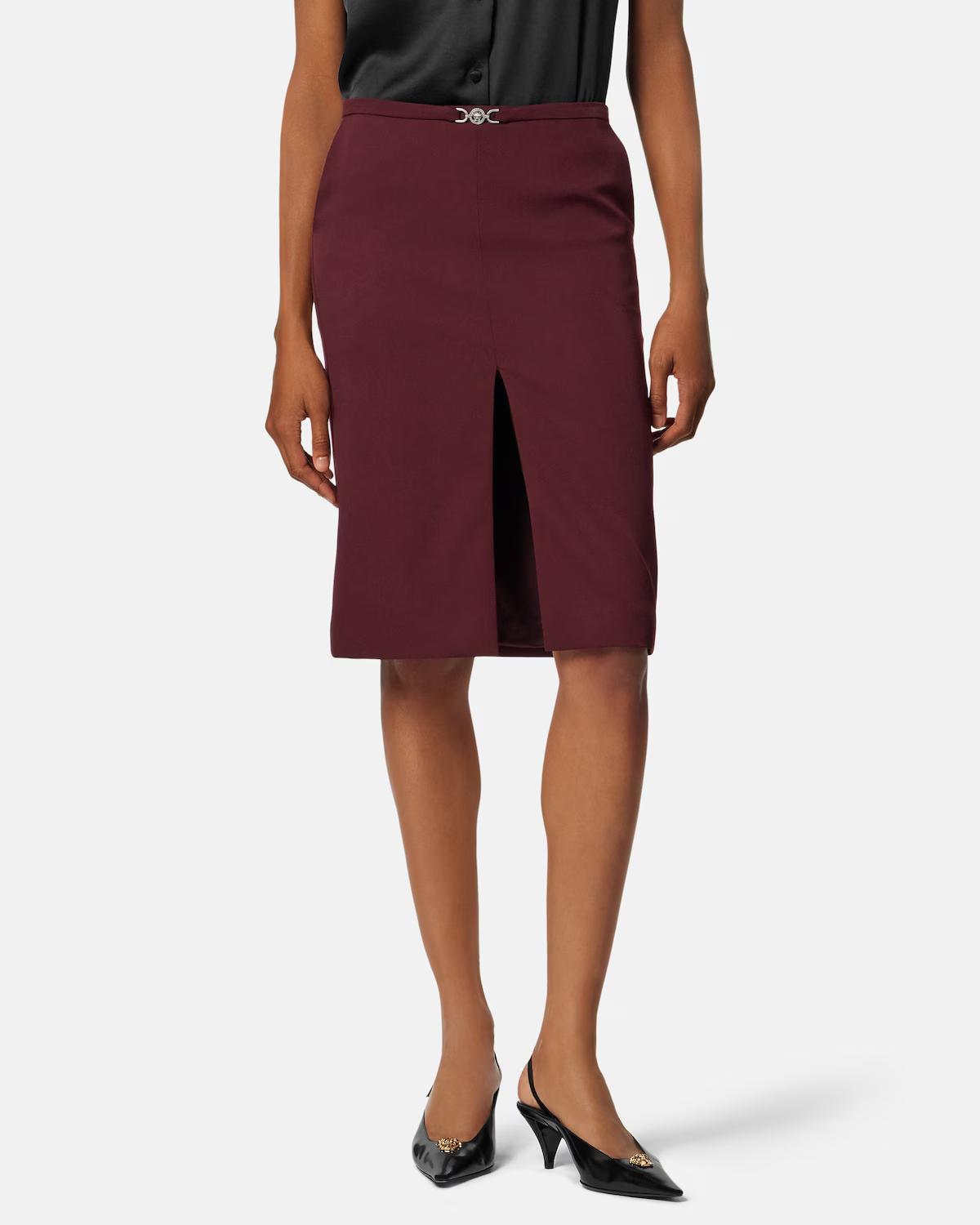 Stretch Gabardine Pencil Midi Skirt - Image 4