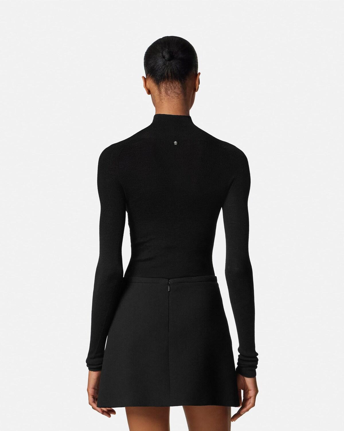 Double-Wool Cr??pe A-Line Mini Skirt - Image 5