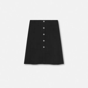 Shiny Envers-Satin Midi Skirt