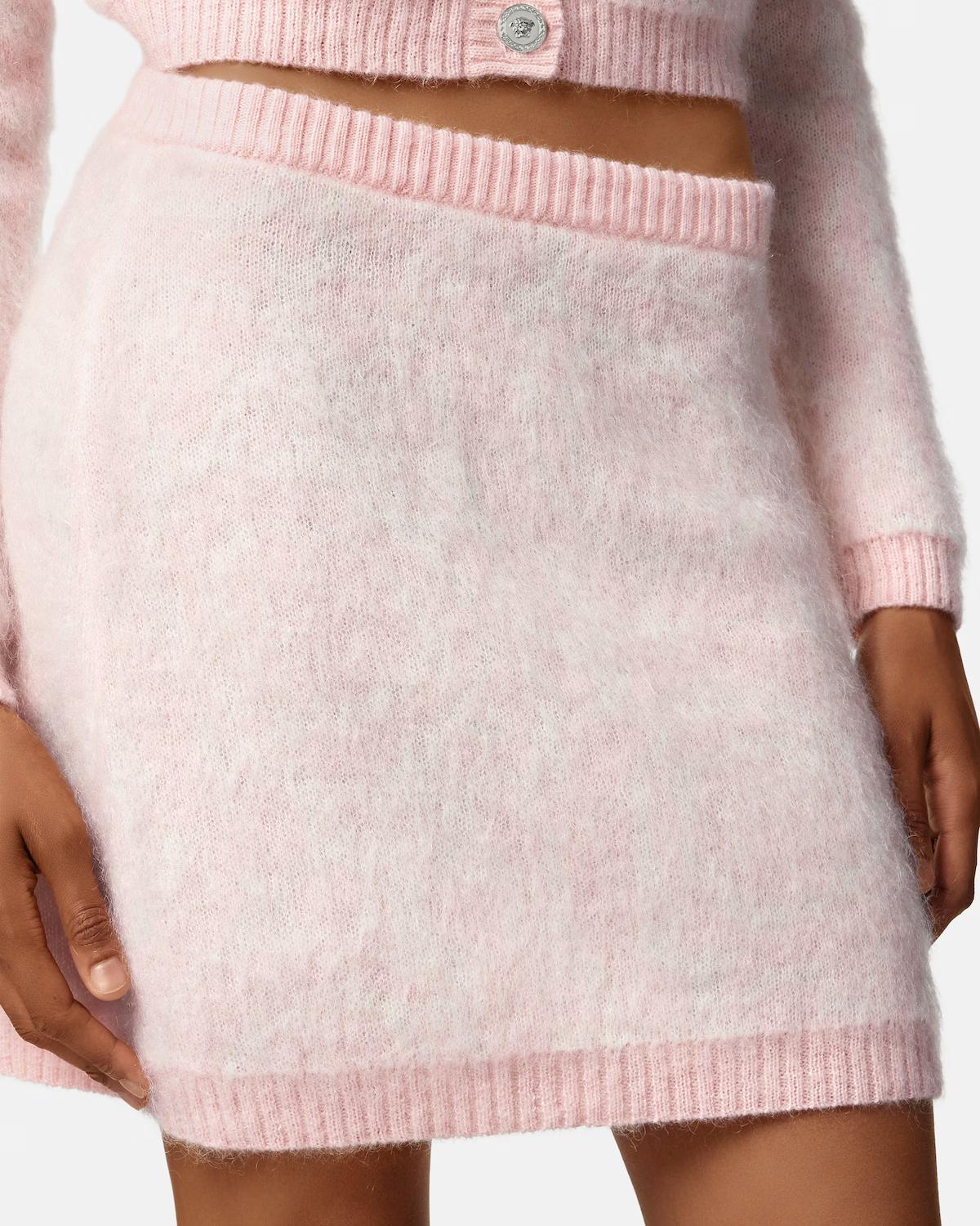 Jacquard Mohair Knit Mini Skirt - Image 3