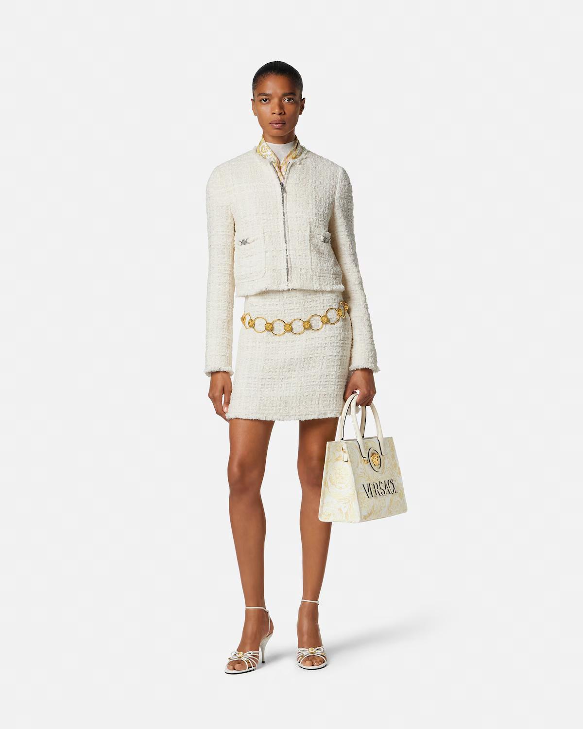 Tweed Cotton Mini Skirt - Image 2