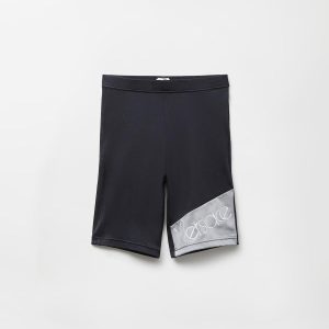 Embroidered-Logo Bicycle Shorts