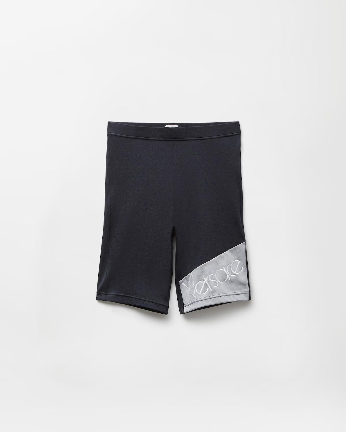 Embroidered-Logo Bicycle Shorts