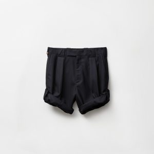Pinstripe Wool Formal Shorts