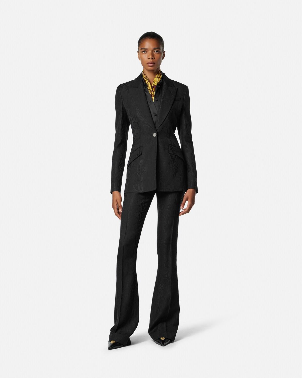 Python-Jacquard Wool-Blend Pants - Image 2