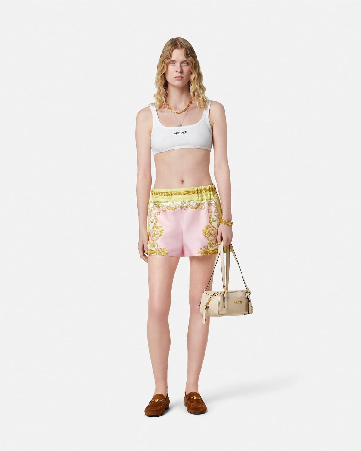 Printed Silk Twill Shorts - Image 2