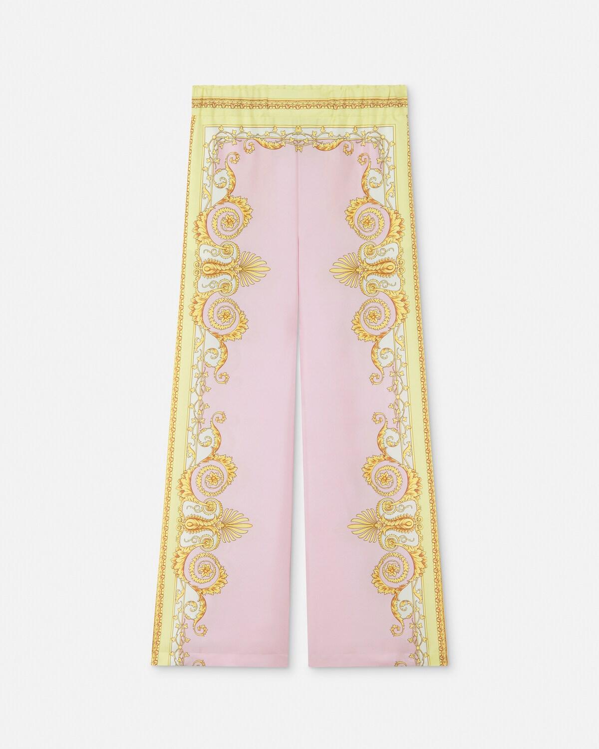 Printed Silk Twill Pants