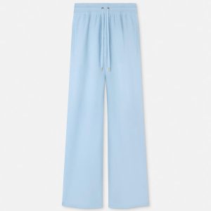 Wool-Blend Flared Towel Pants