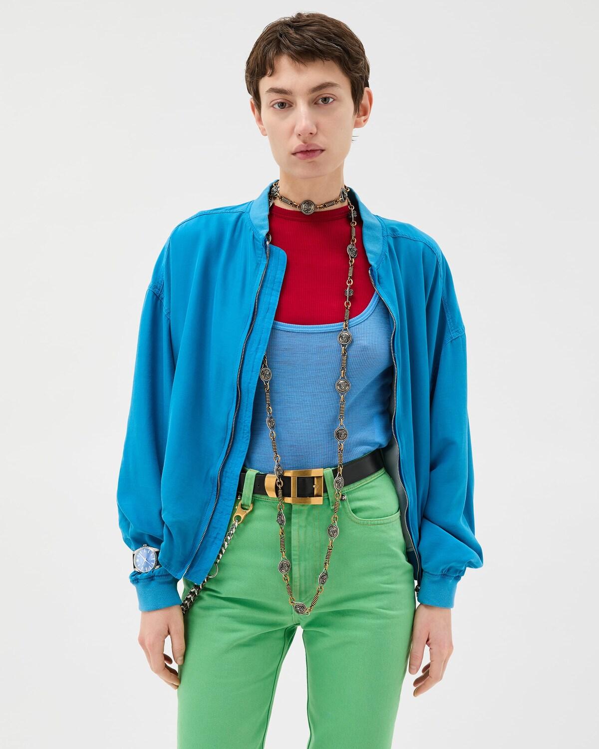 Silk Poplin Zip Blouson - Image 2