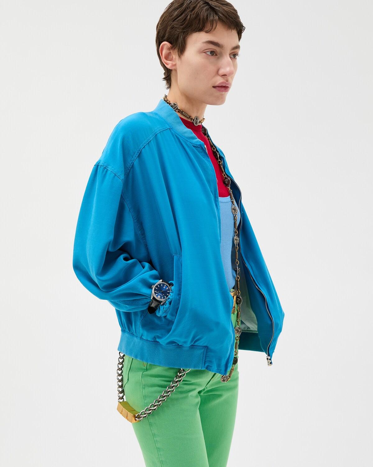 Silk Poplin Zip Blouson - Image 3
