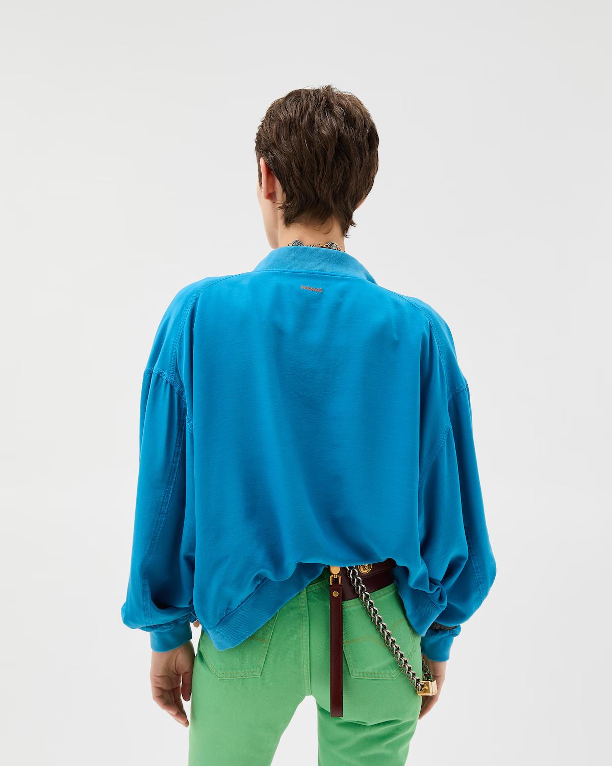 Silk Poplin Zip Blouson - Image 4