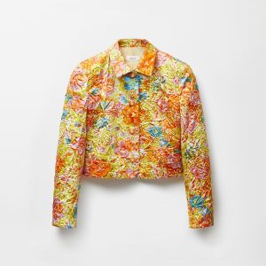 Printed Silk Duchesse Jacket