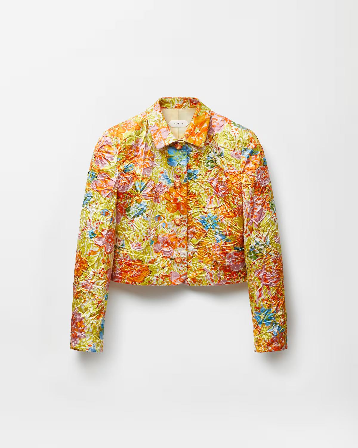 Printed Silk Duchesse Jacket