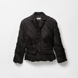 Draped Envers-Satin Blazer