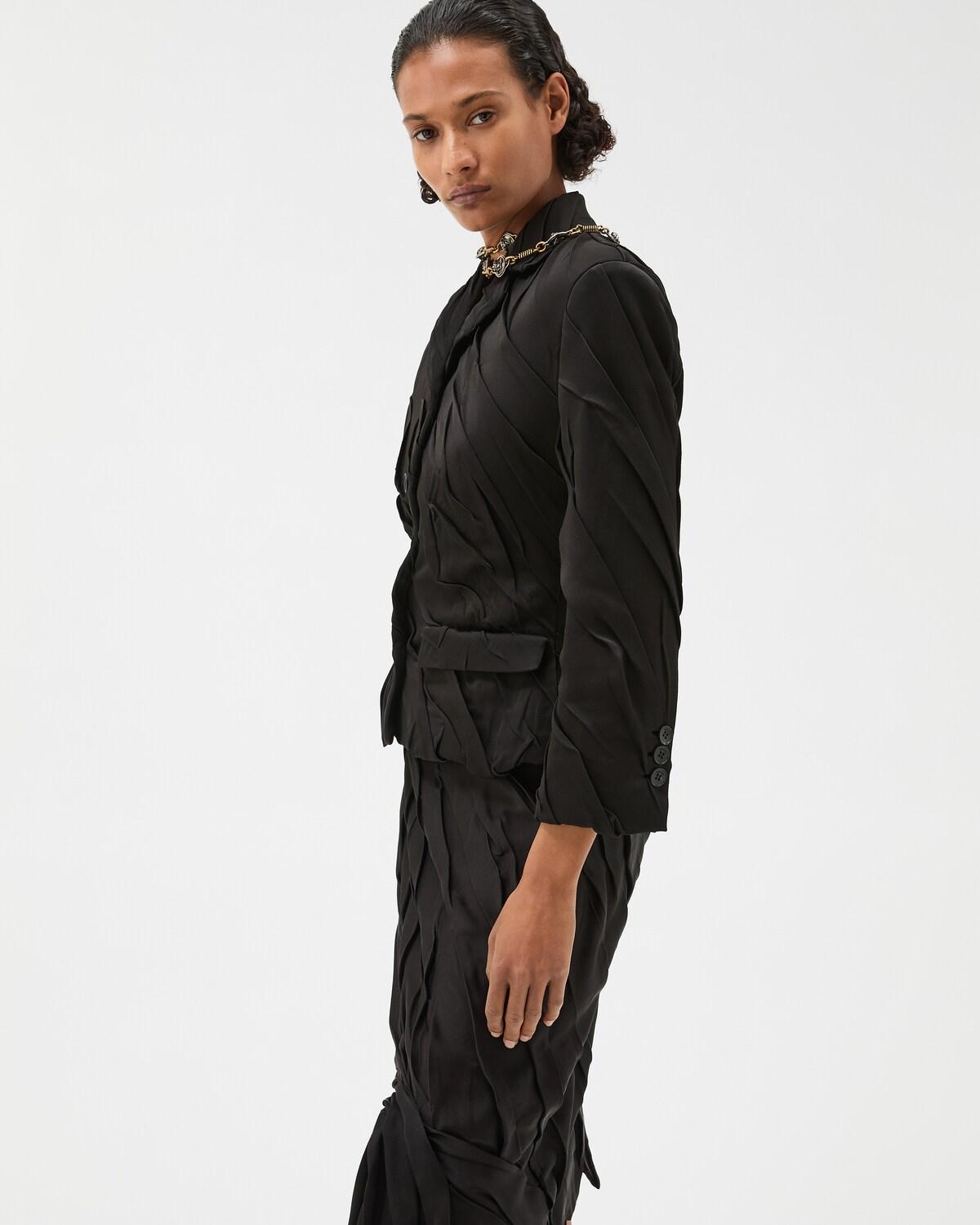 Draped Envers-Satin Blazer - Image 4