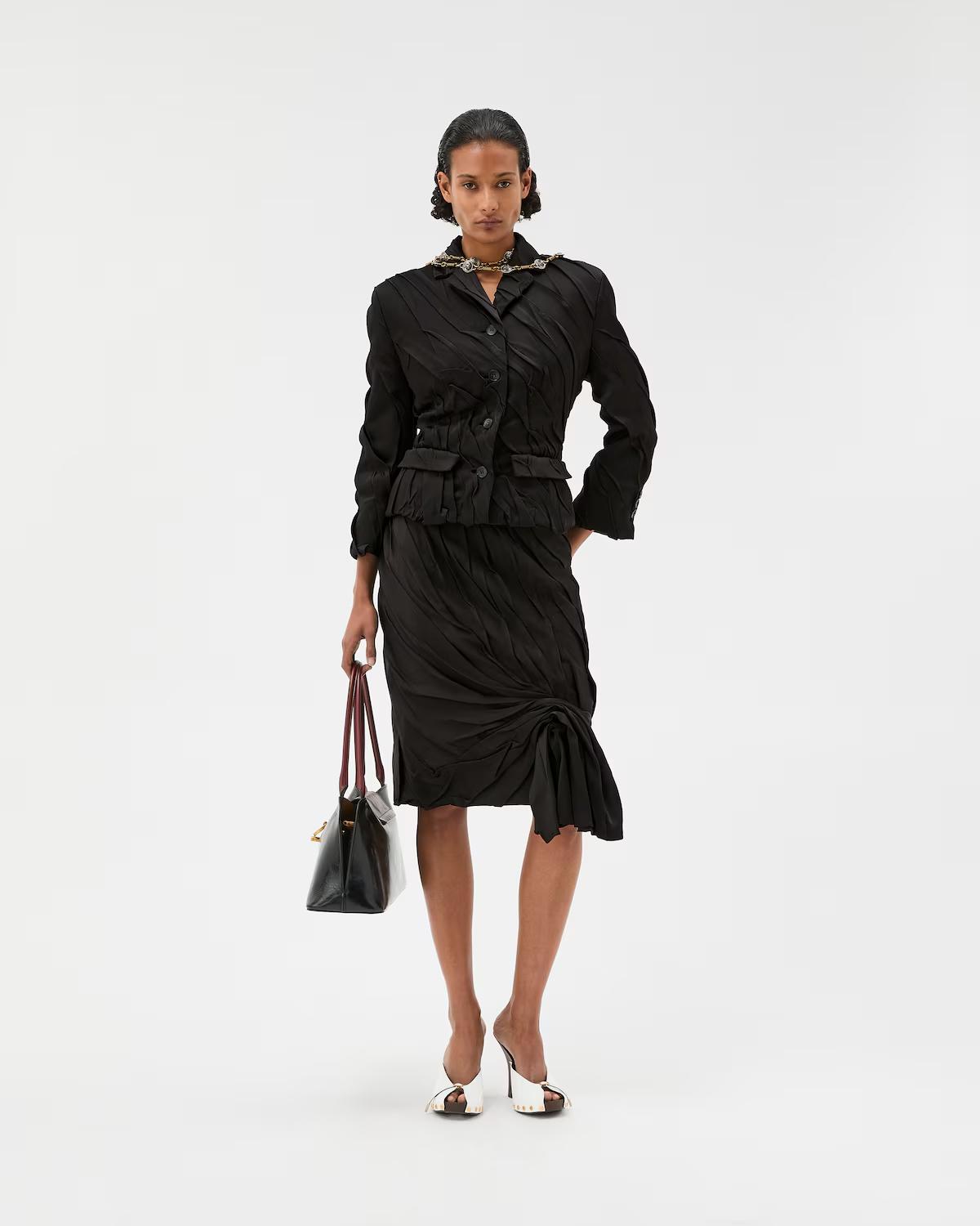 Draped Envers-Satin Blazer - Image 6